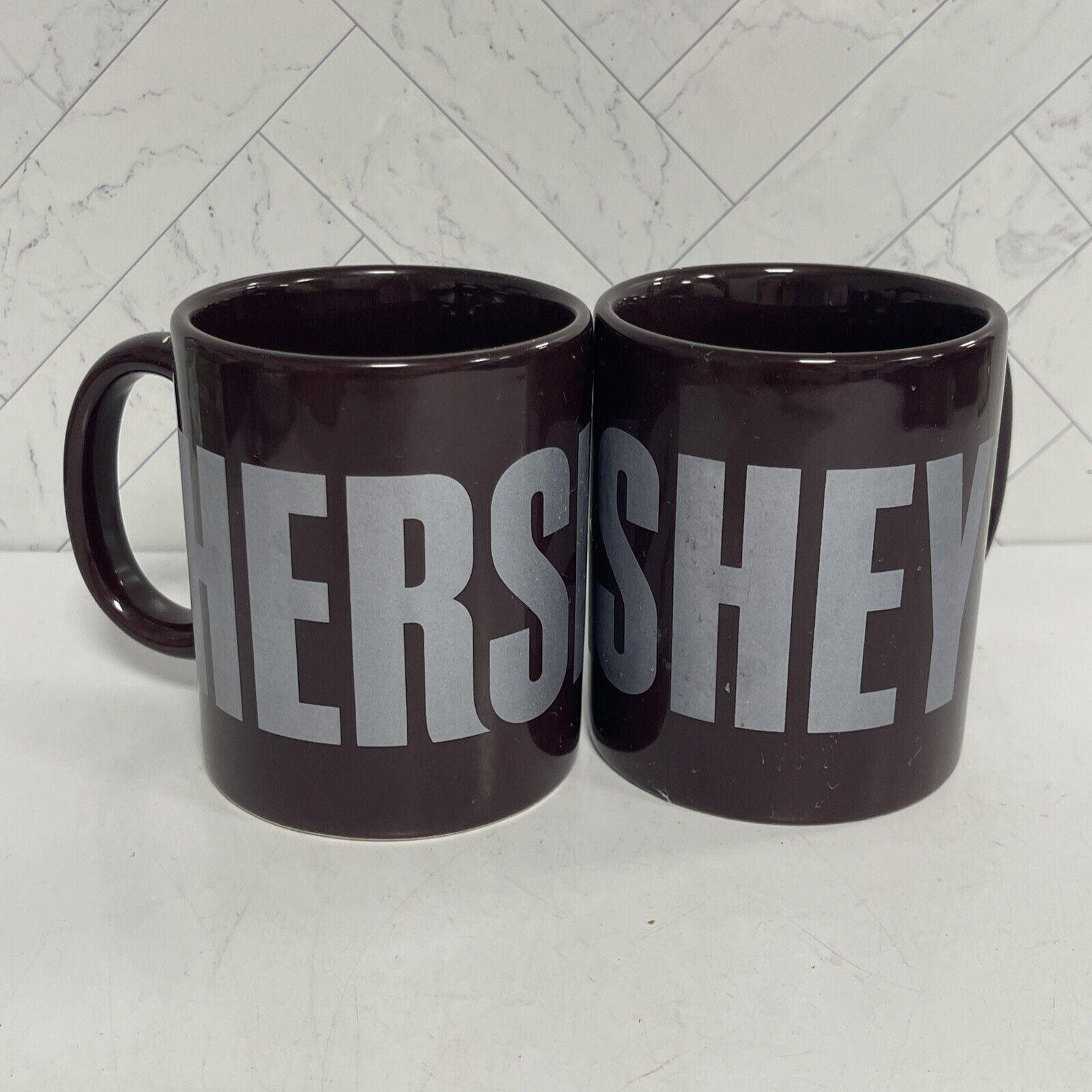 Hershey\'s Chocolate Vintage Coffee Mug Cup Galerie Brand Set Lot of 2