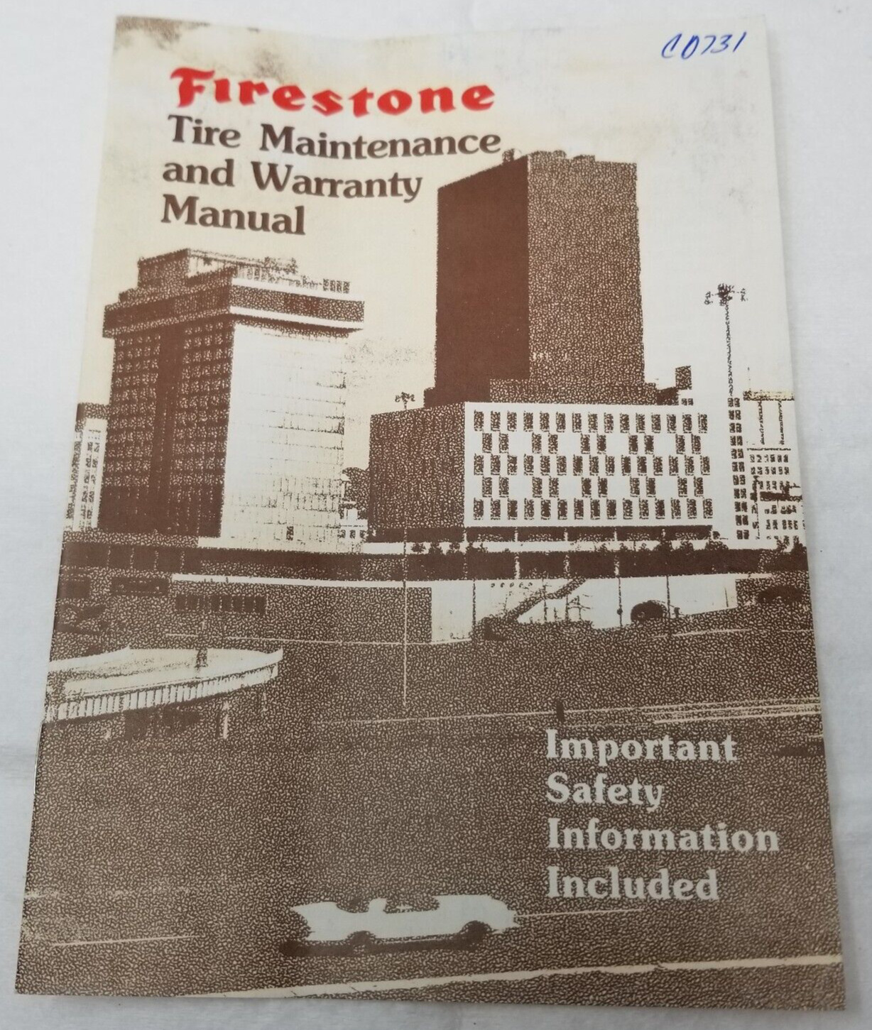 Firestone Tire Maintenance and Warranty Manual Booklet 1983