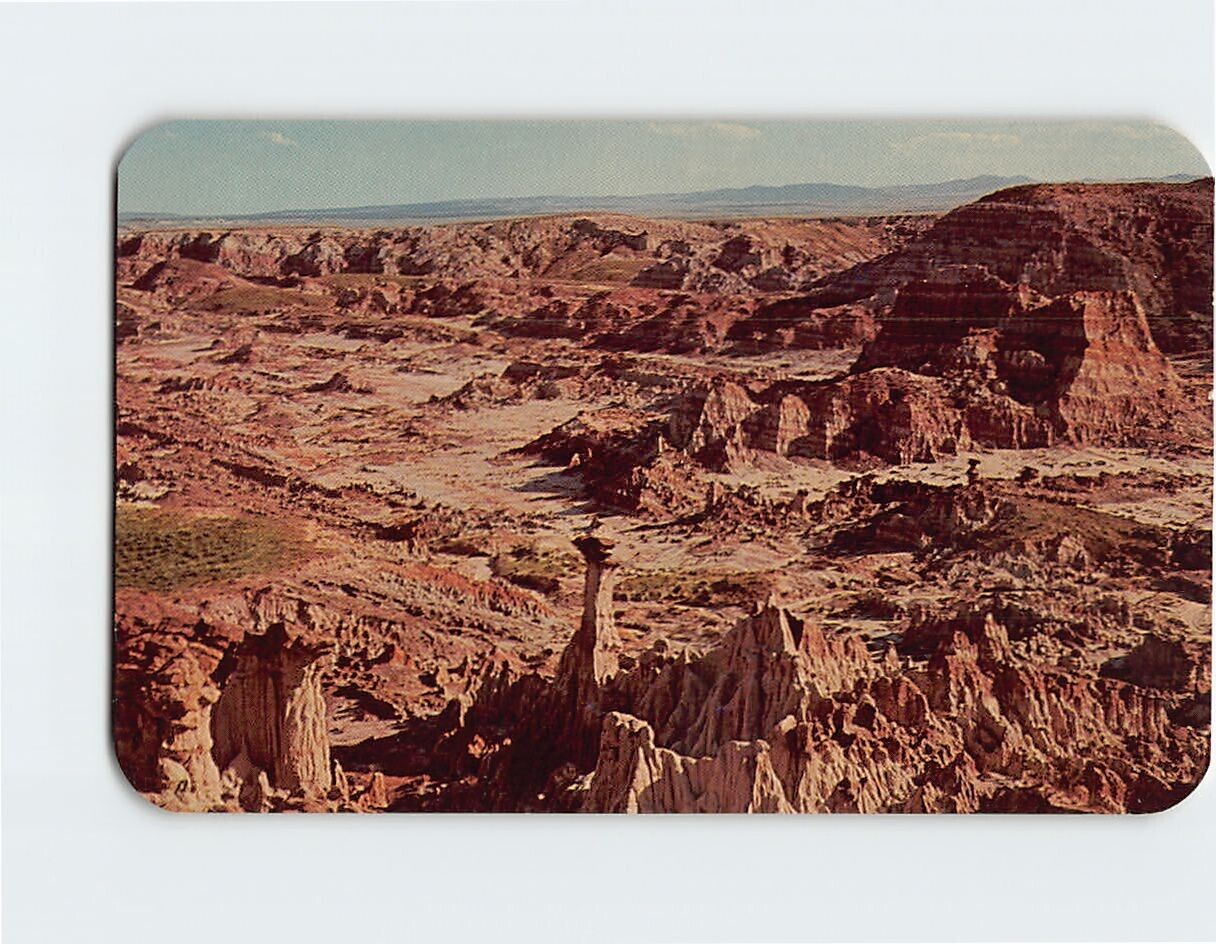 Postcard panorama of a Section at the Bottom of Hell\'s Half Acre Wyoming USA