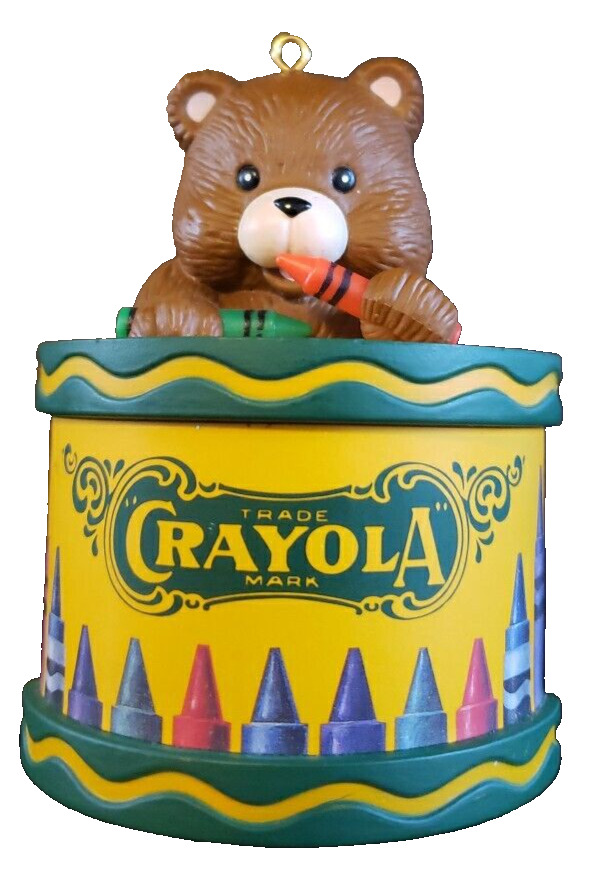 Crayola Crayons Teddy Bear Christmas Ornament 1992 © Binney & Smith Inc.