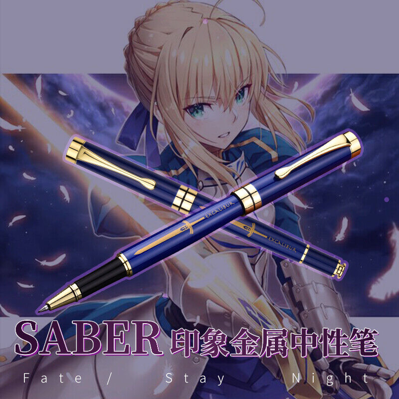 Fate/stay night Saber Anime Fountain Metal Marker Pen Christmas Collection Gifts