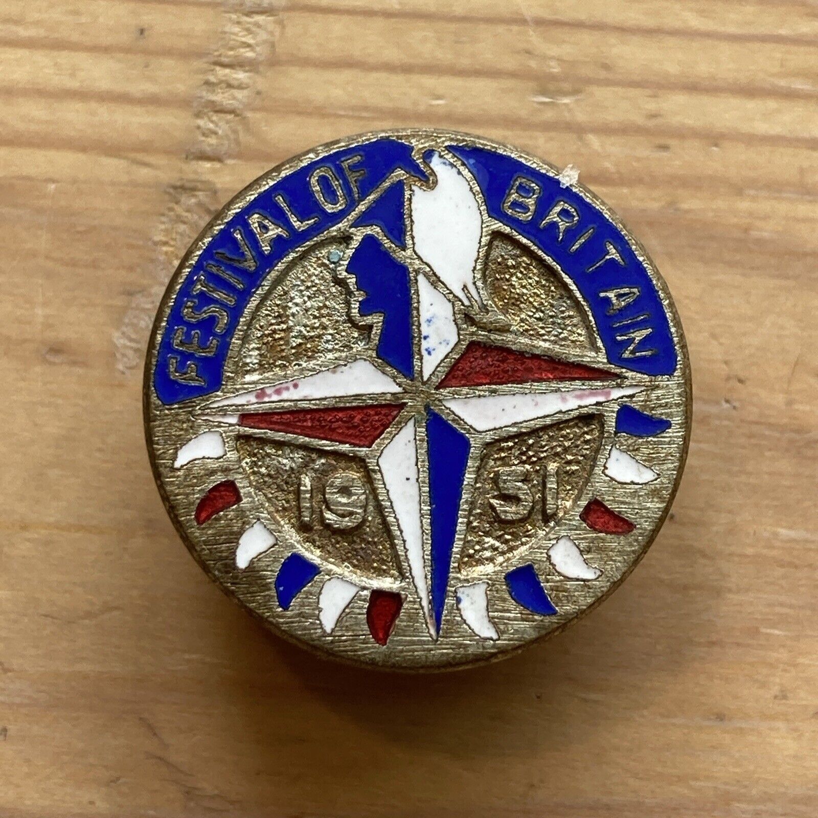 1951 Festival Of Britain Button Hole Lapel Badge