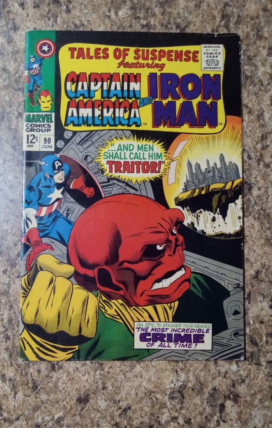 Tales Of Suspense 90 VG+ 1967 Red Skull Cover Captain America And Iron Man