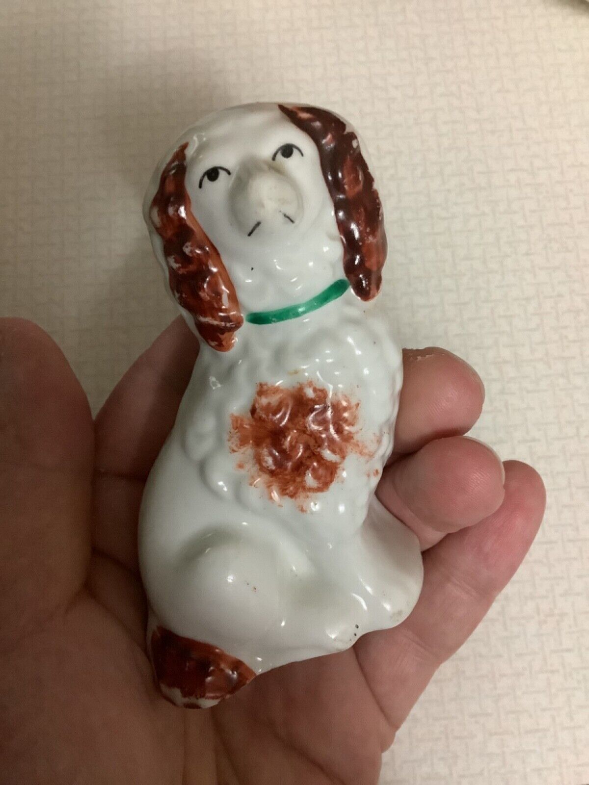 Antique Mid 19th Century Staffordshire Spaniel dog figurine 4\