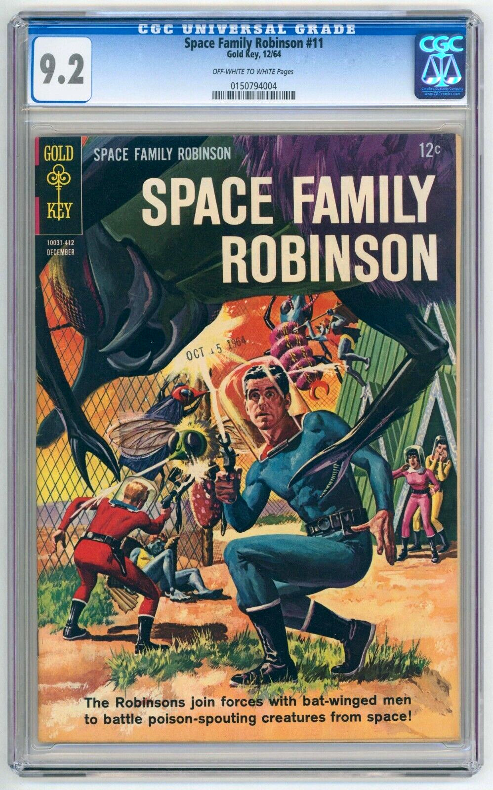 SPACE FAMILY ROBINSON #11 CGC NM- 9.2 SCARCE LOW CENSUS COMIC DAN SPIEGLE 1964
