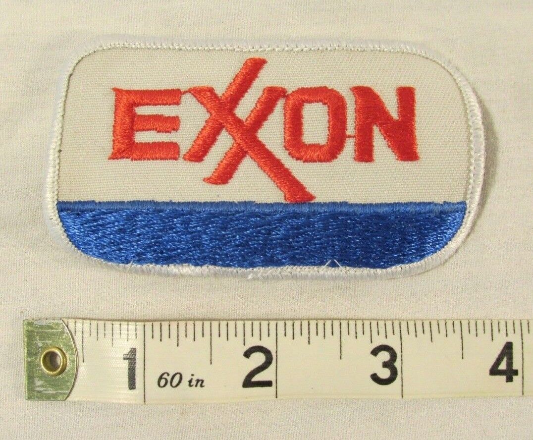 EXXON EMBROIDERED SEW ON PATCH GAS OIL UNIFORM ADVERTISING 3 1/2\