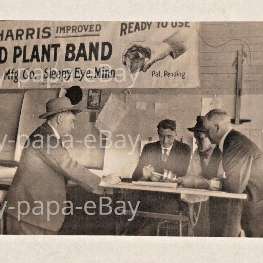 1900s RPPC Plant Band A.W. Harris Mfg Co Company Sleepy Eye Minnesota Postcard