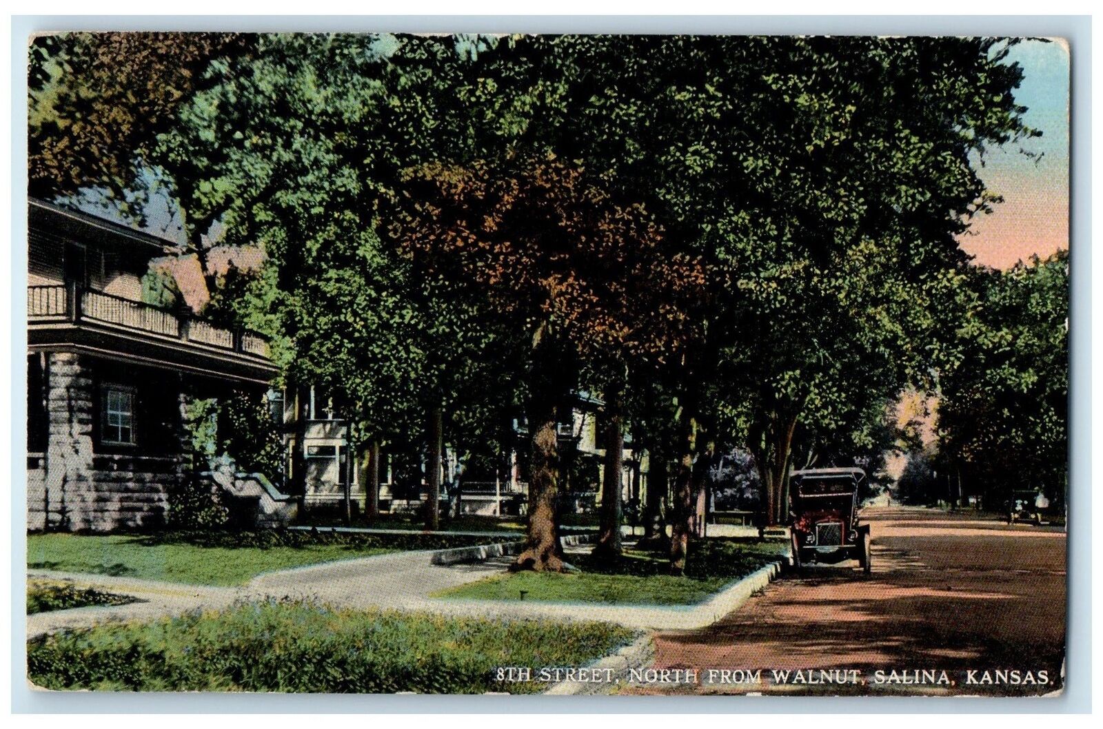 c1910\'s 8th Street North From Walnut Salina Kansas KS Unposted Vintage Postcard