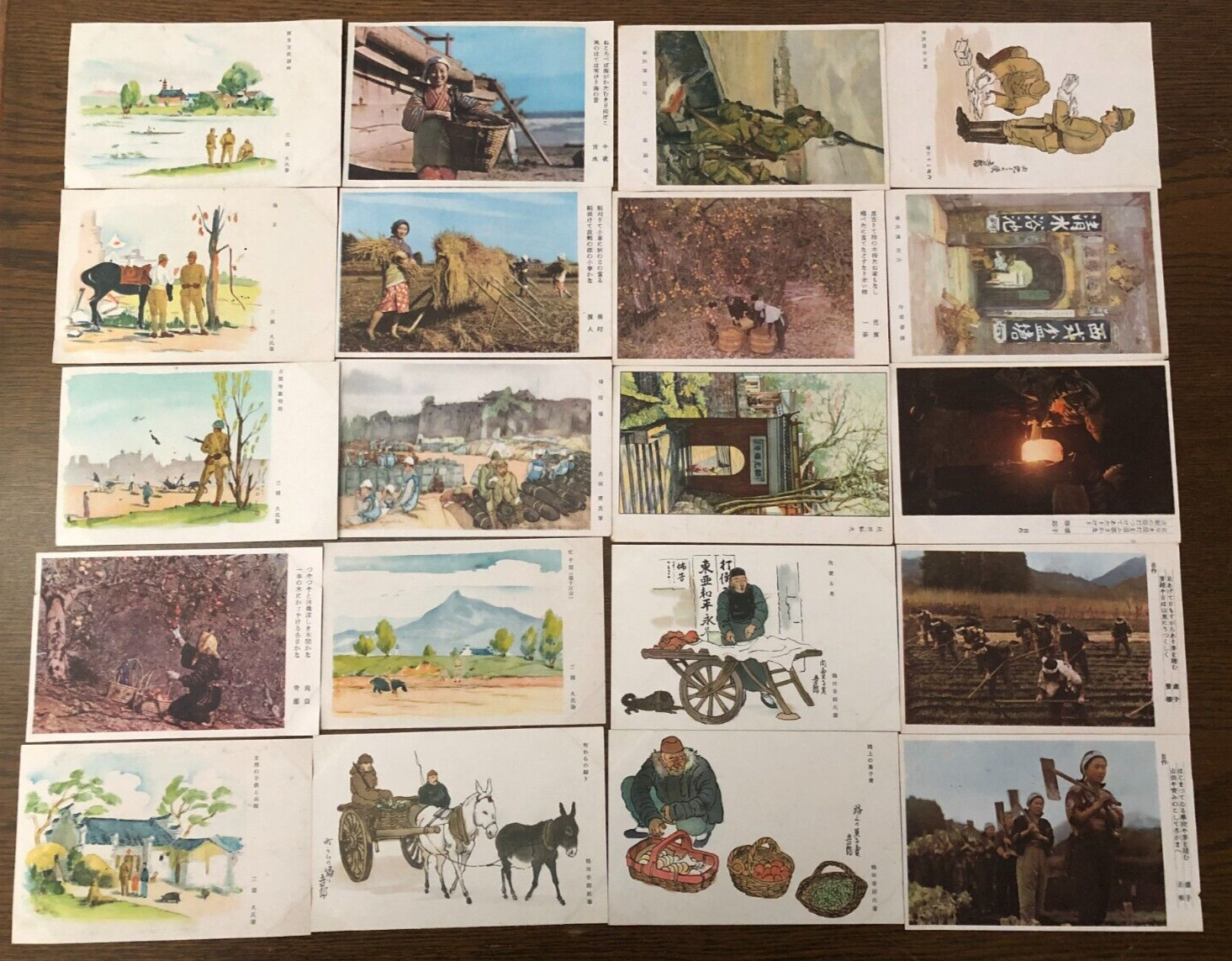 Japanese old postcard collection 61 sheets Vintage Retro Japan