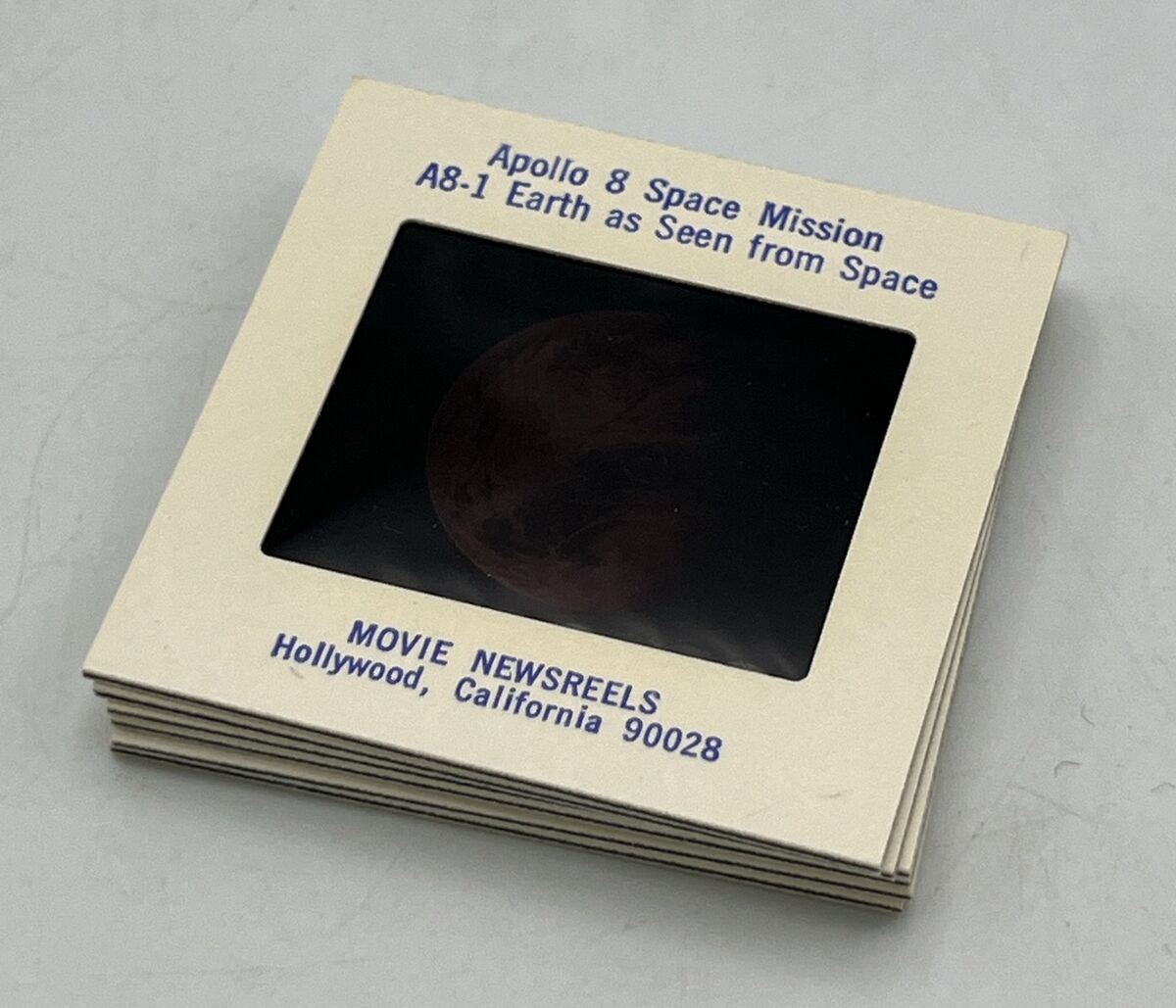 NASA 35mm Slides Apollo 8 Moon Earth Views Set of 6 Movie Newsreels