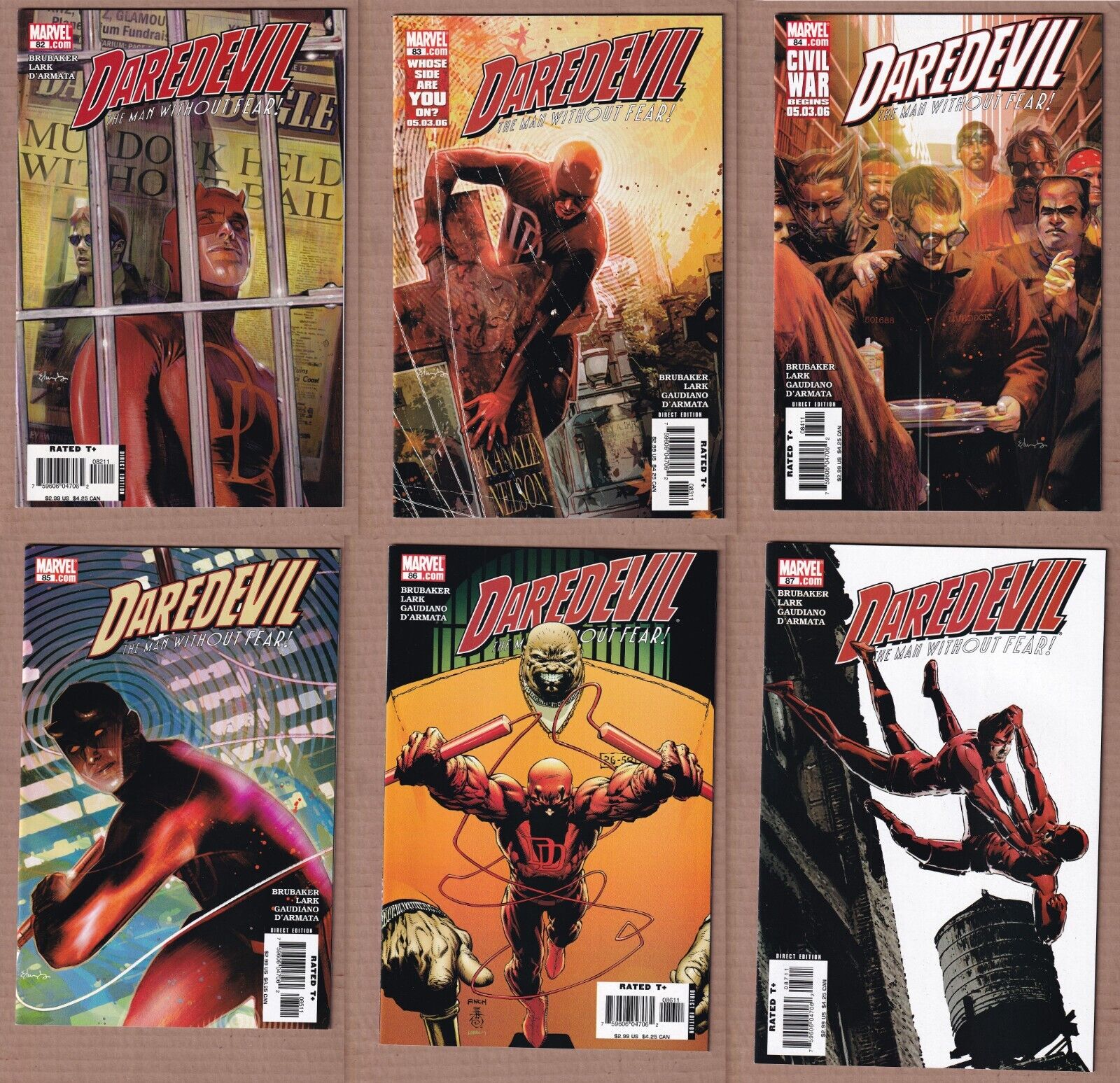 Daredevil 82-87 (Marvel, Ed Brubaker, Michael Lark, 2006) 6 issues