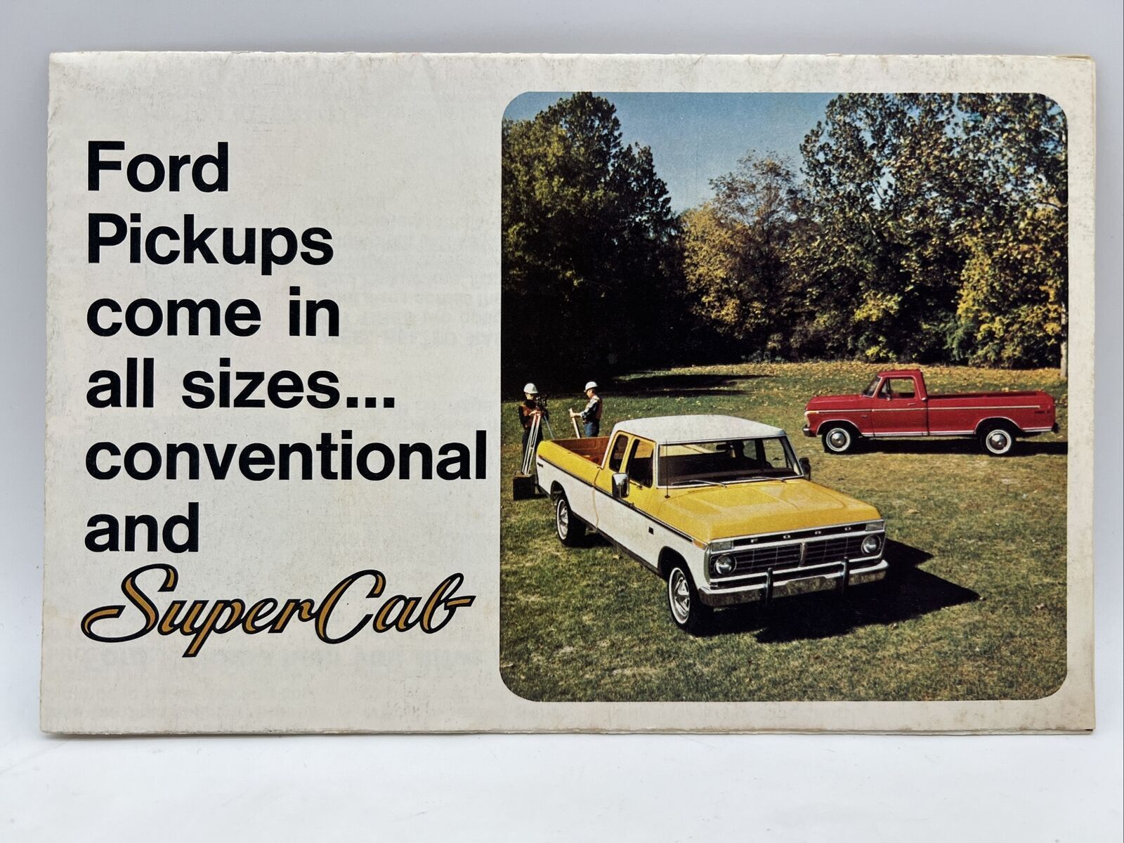 1975 FORD PICKUPS COME IN ALL SIZES CONVENTIONAL AND SUPERCAB Mailer Brochure