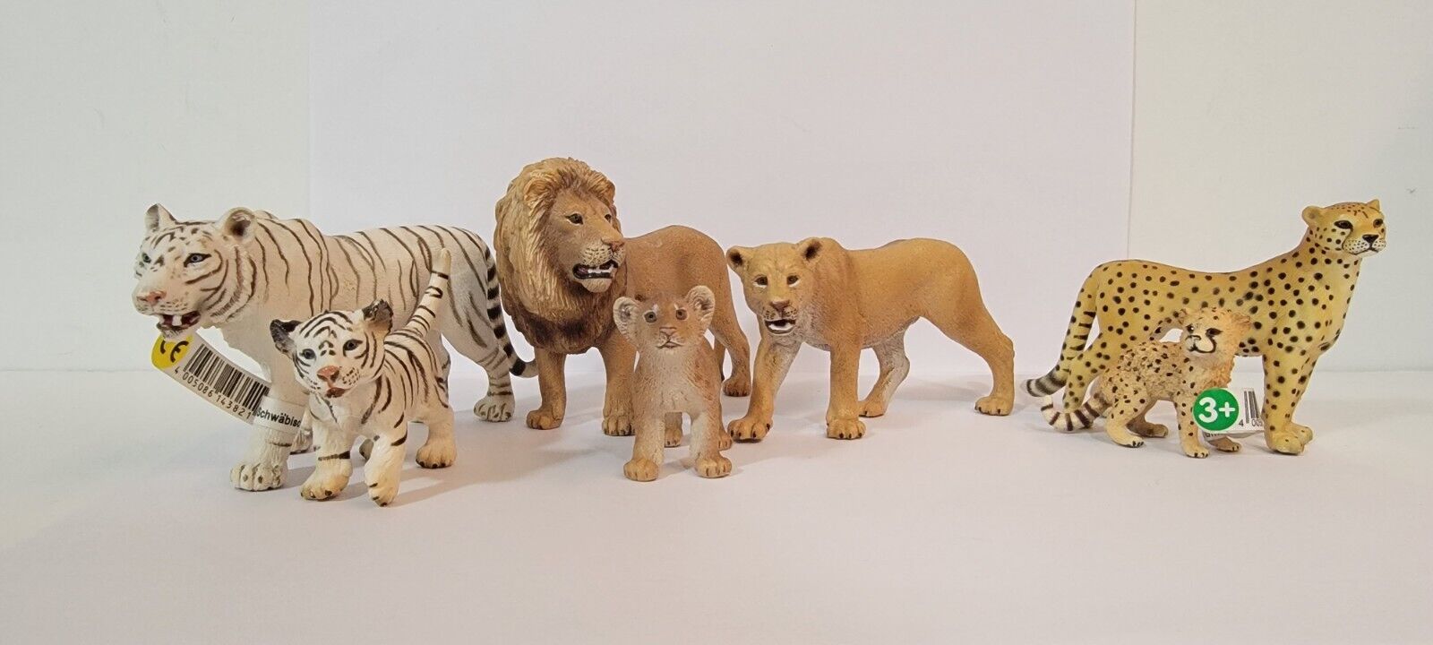 Schleich Lot of 7 Lion Tiger Cheetah Cubs Africa Wildlife Animal Figures
