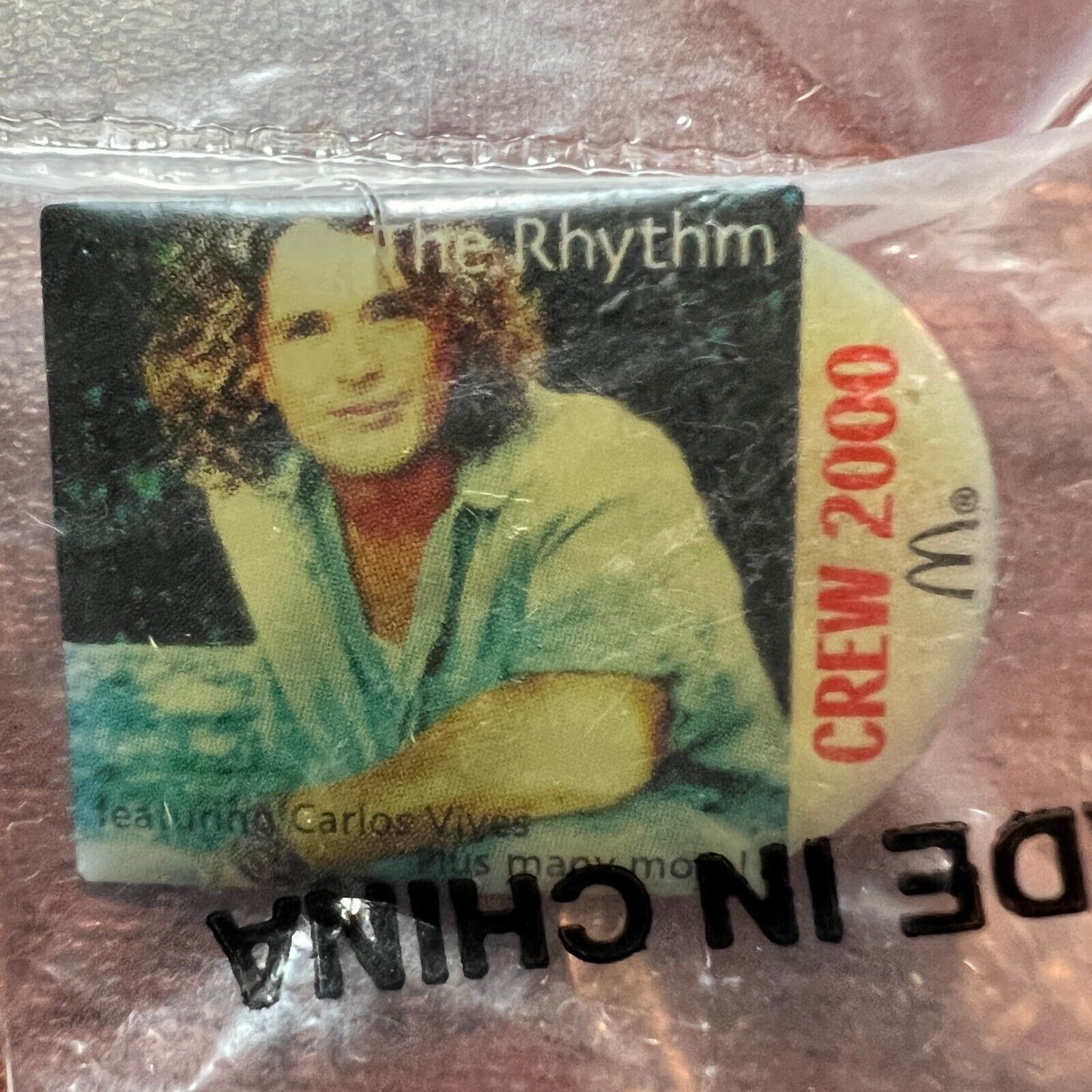 McDonalds Pin The Rhythm Carlos Vives 2000 Crew Employee Lapel Pinback Vintage