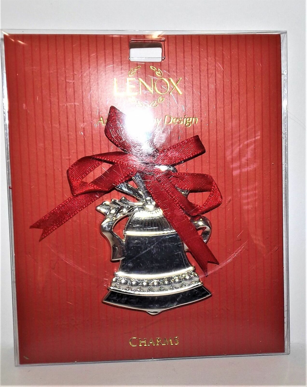 Lenox Silver Bell charm ornament new in package Christmas Holiday
