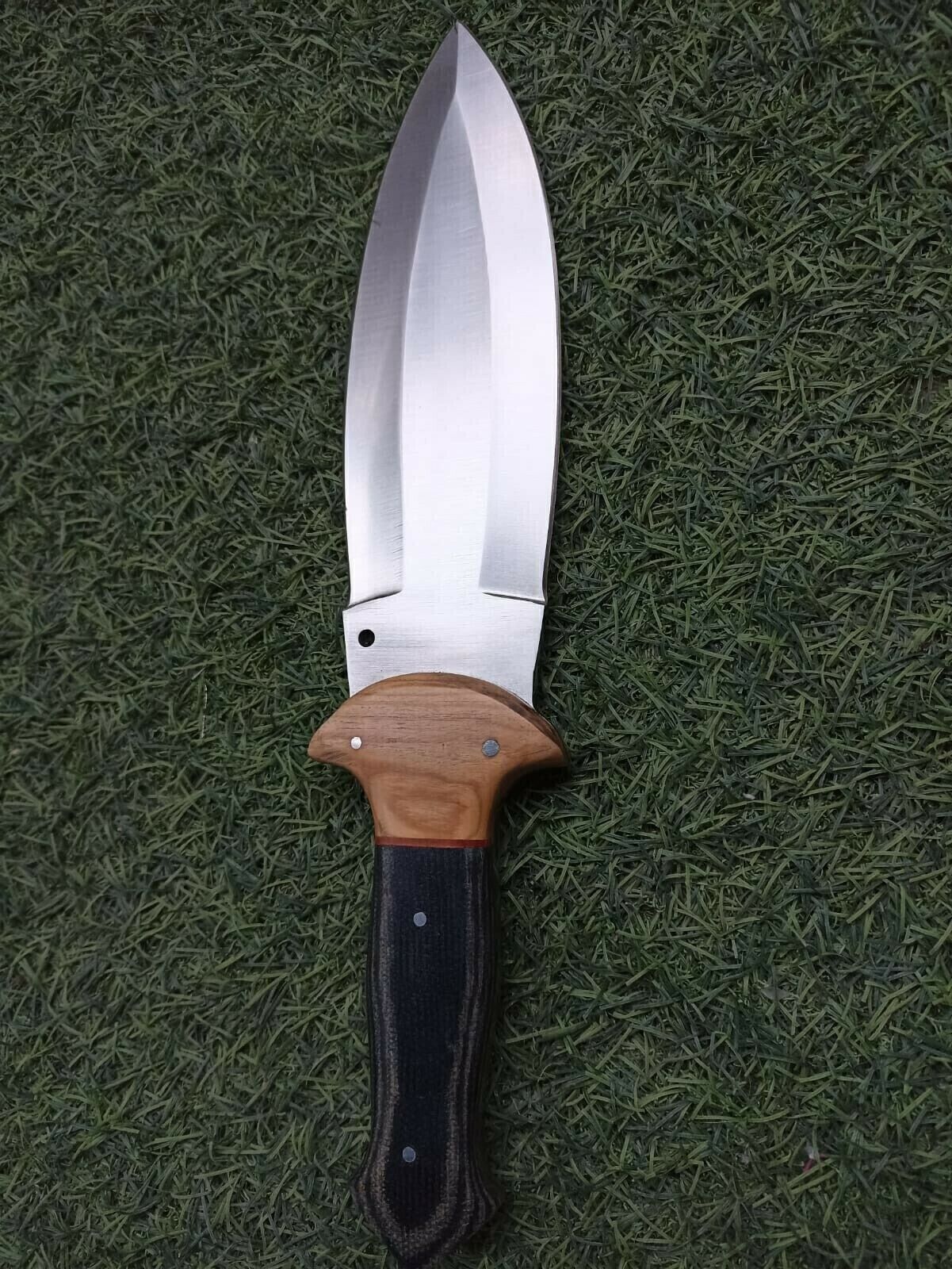 CUSTOM HANDMADE 13\'\' HUNTING SMATCHET KNIFE FULL TANG FIXED BLADE/leather sheath