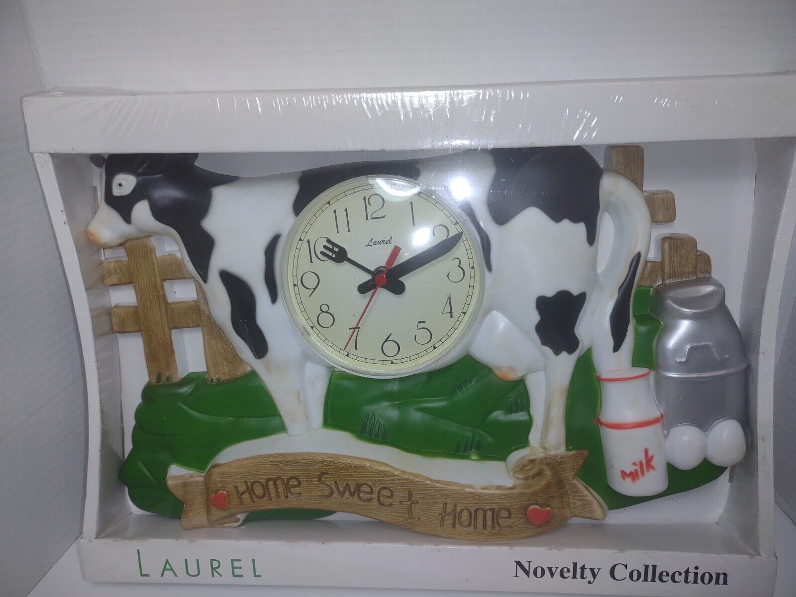 Kirch Vintage Cow Farmhouse Clock Country laurel SEALED NOS