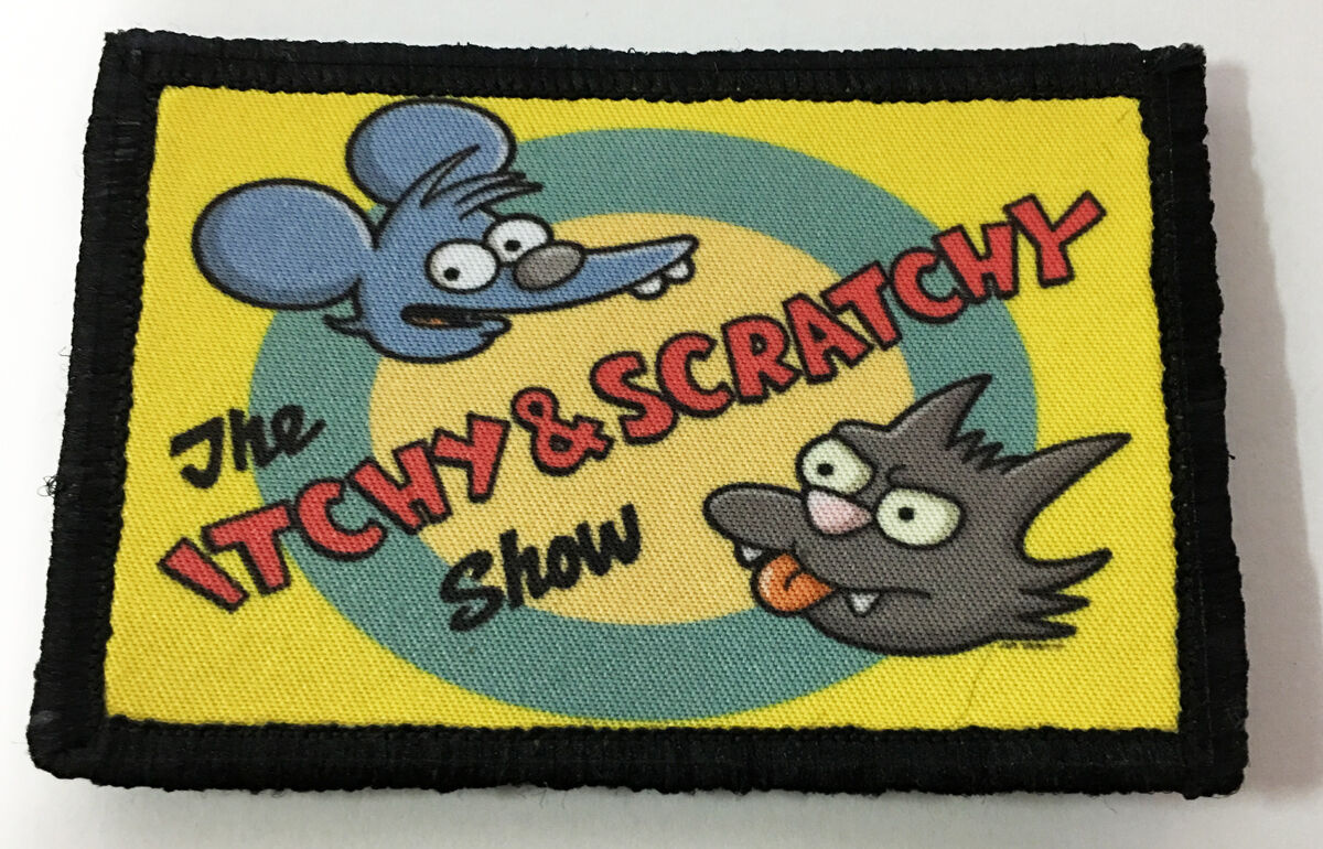 Itchy and Scratchy Funny  Morale Patch