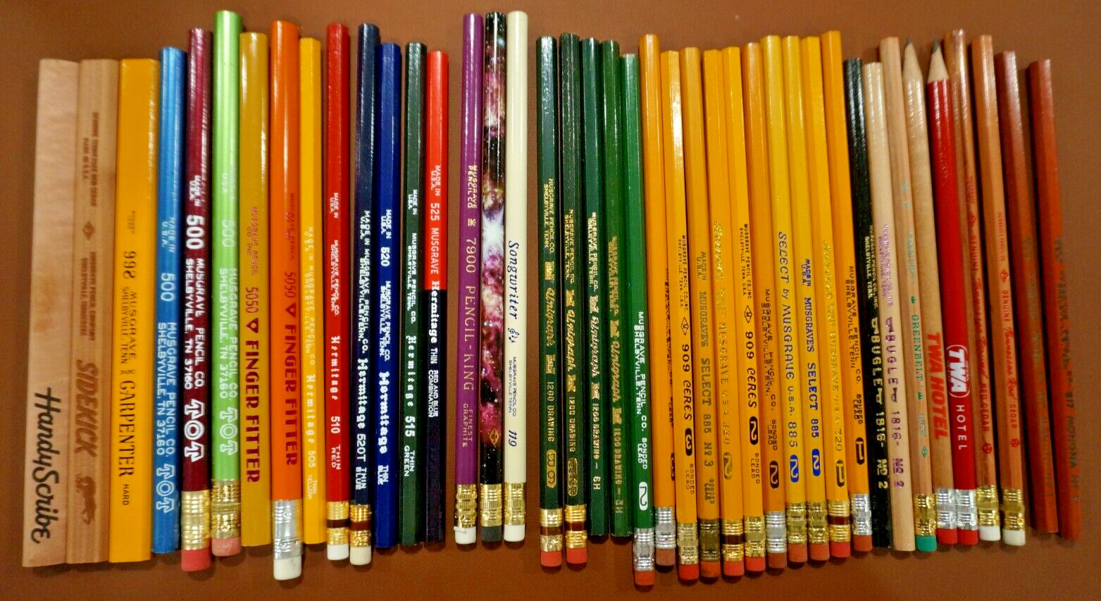Musgrave Pencil Collection 41 Unique Pencils New & Vintage