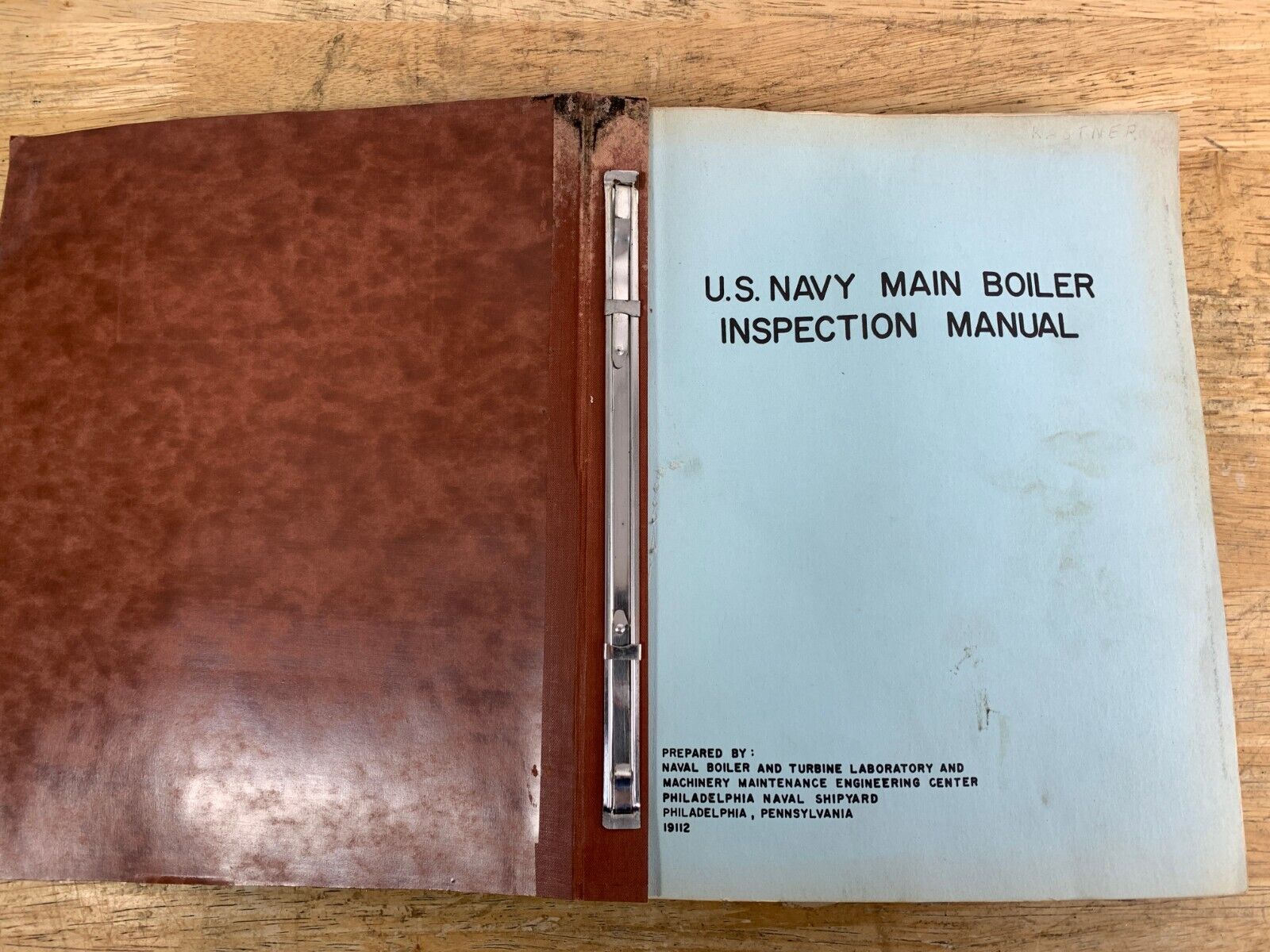 Vtg 1964 US Navy Main Boiler Inspection Book Manual Military Ephemera Militaria