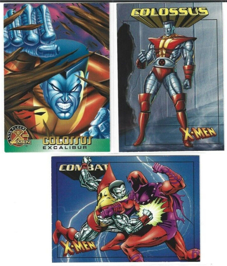 COLOSSUS - 1996 FLEER / 1997 X-MEN INTERNATIONAL - NEAR MINT NM+ cards (Marvel)
