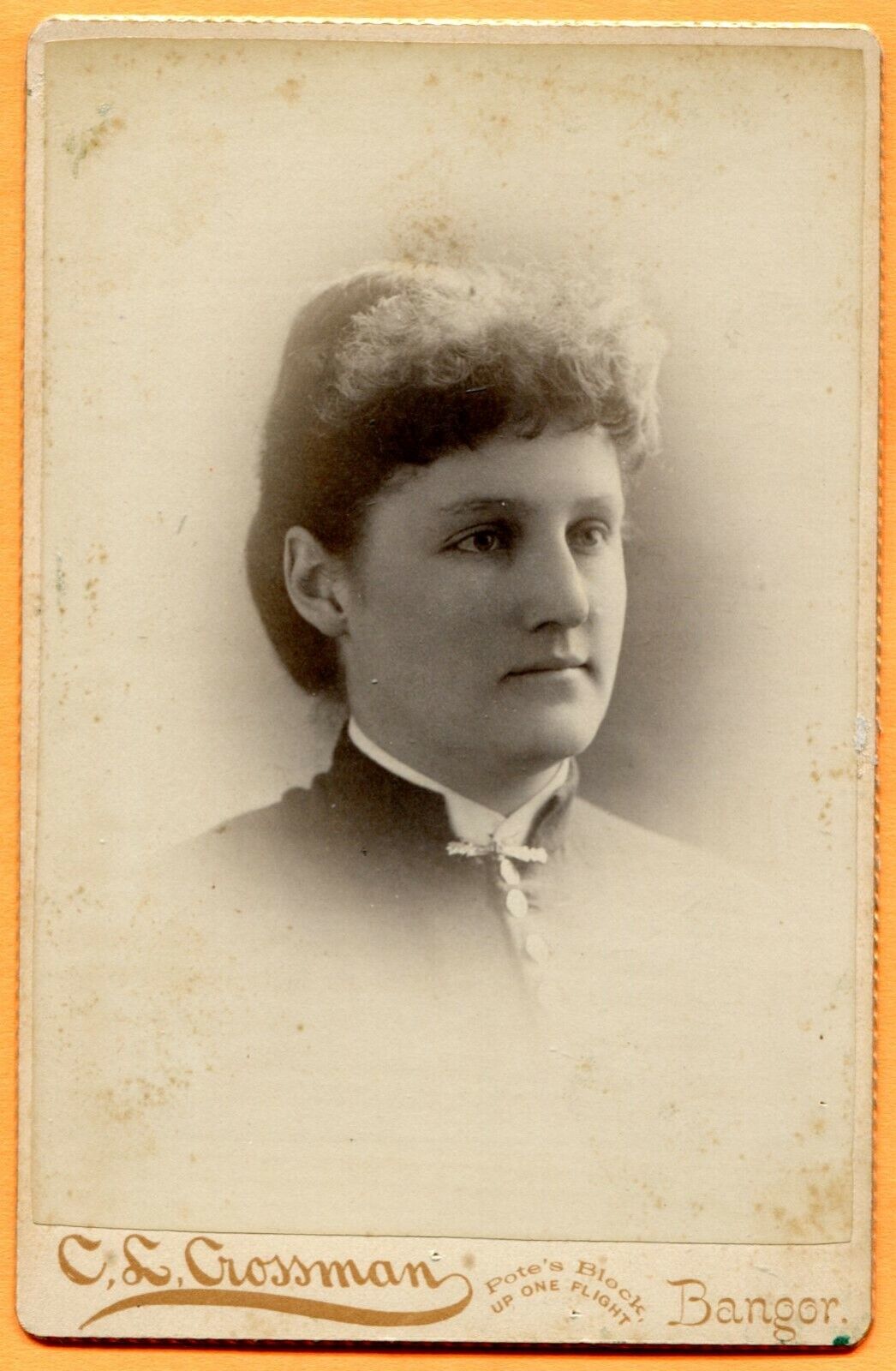Bangor, ME, Portrait of a Young Woman, by Crossman, circa 1880s