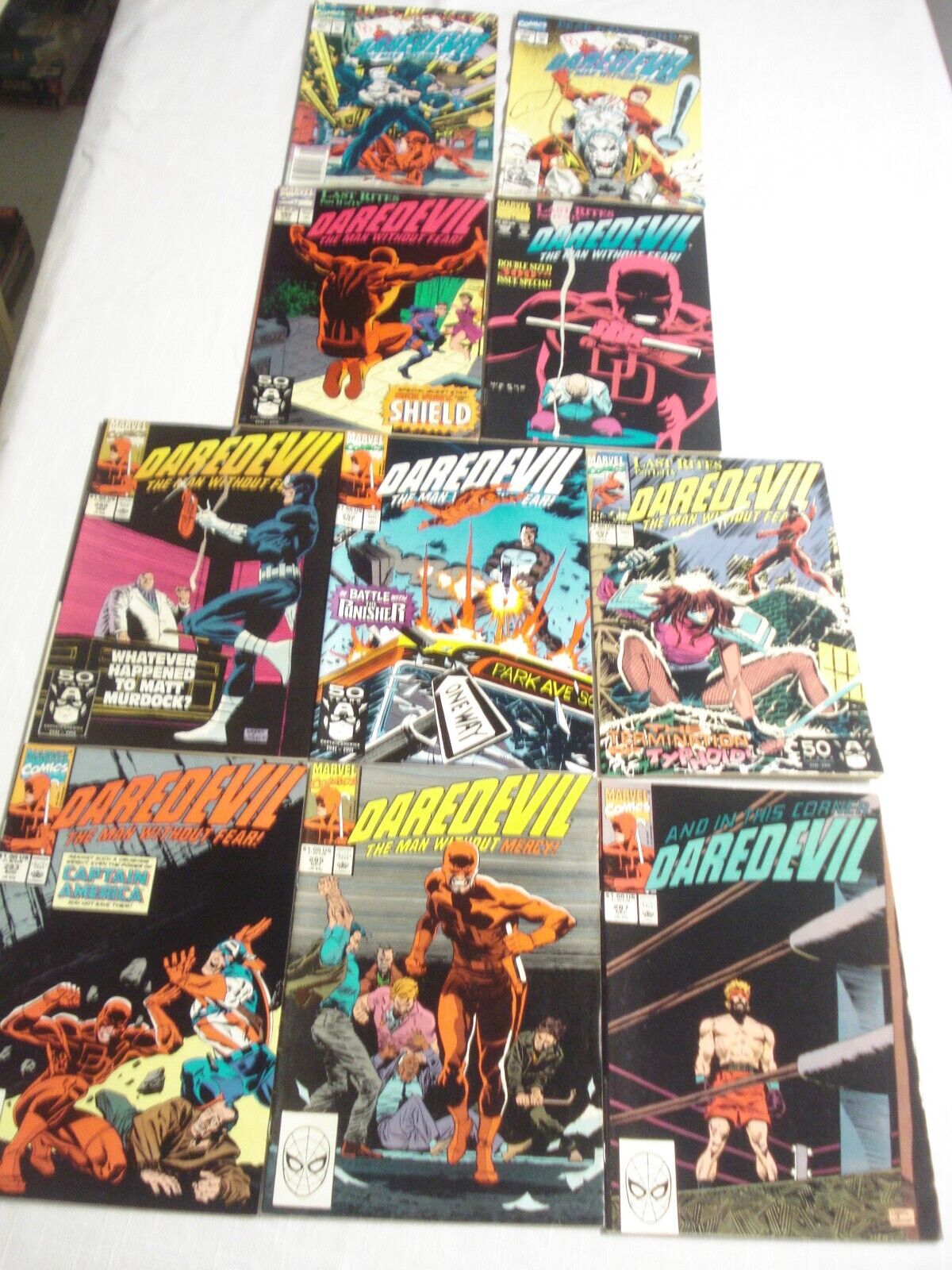 10 Daredevil Marvel Comics 283, 287, 288, 292, 297, 298, 300, 307, 308 VG+