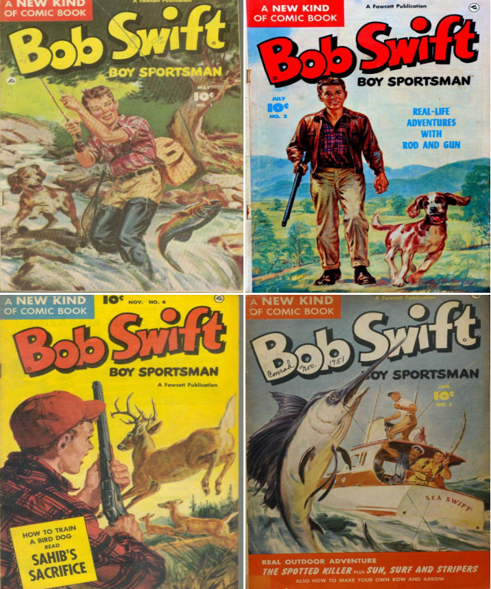 1951 - 1952 Bob Swift, Boy Sportsman Comic Book Package - 5 eBooks on CD