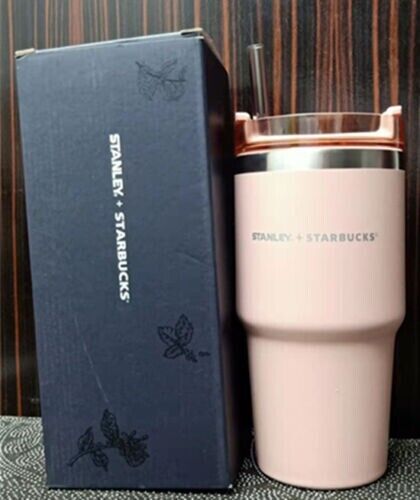 NEW Starbucks Stanley Stainless Steel Vacuum Car Hold Straw Cup Tumbler Gifts