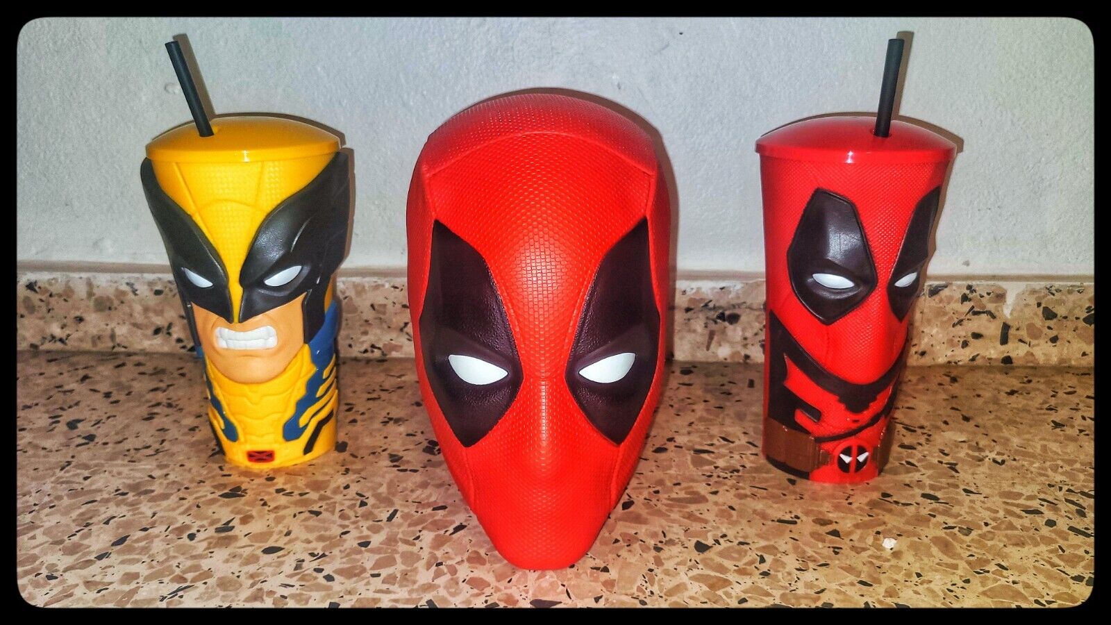 Deadpool & Wolverine Movie Exclusive Popcorn Bucket And Cup W/ Topper Set