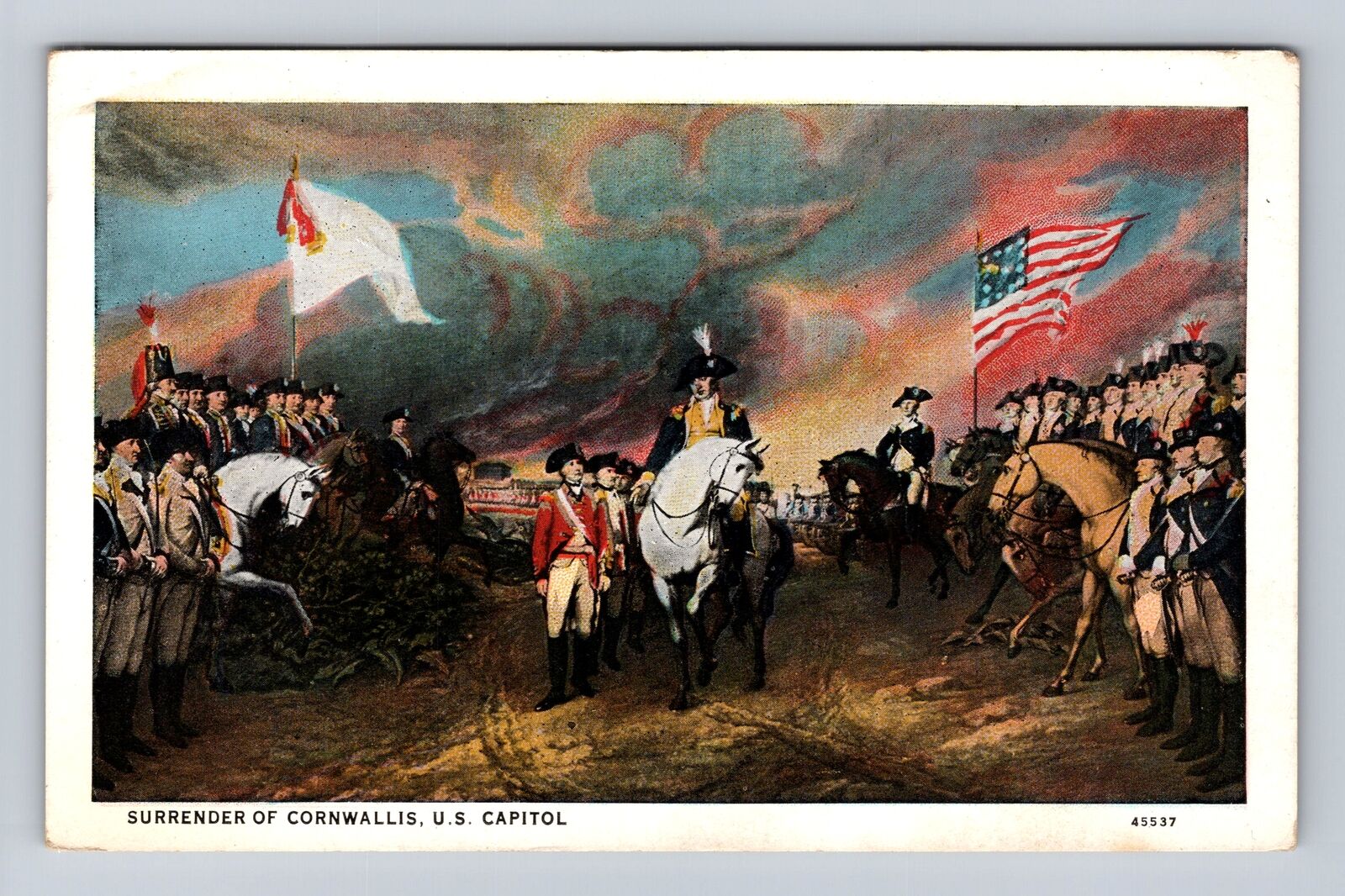 Washington DC, Painting Surrender of Cornwallis in Capitol, Vintage Postcard