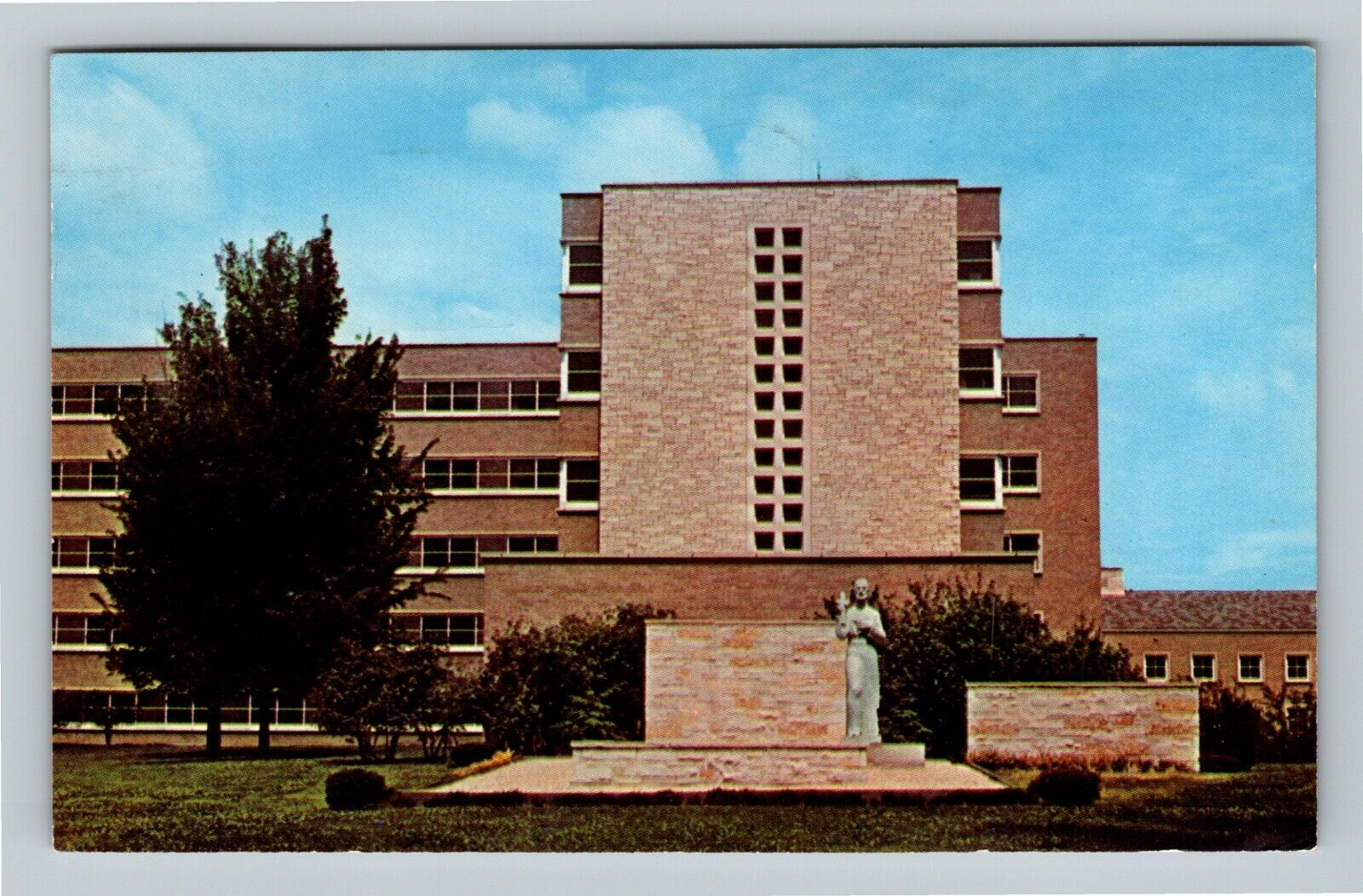 Dubuque IA, Xavier Hospital, Saint Francis Shrine, Iowa c1970 Vintage Postcard