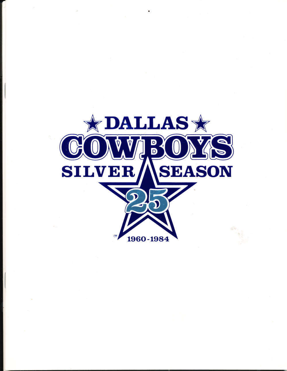 1984 Dallas Cowboys Silver Season Prospectus nm bx46