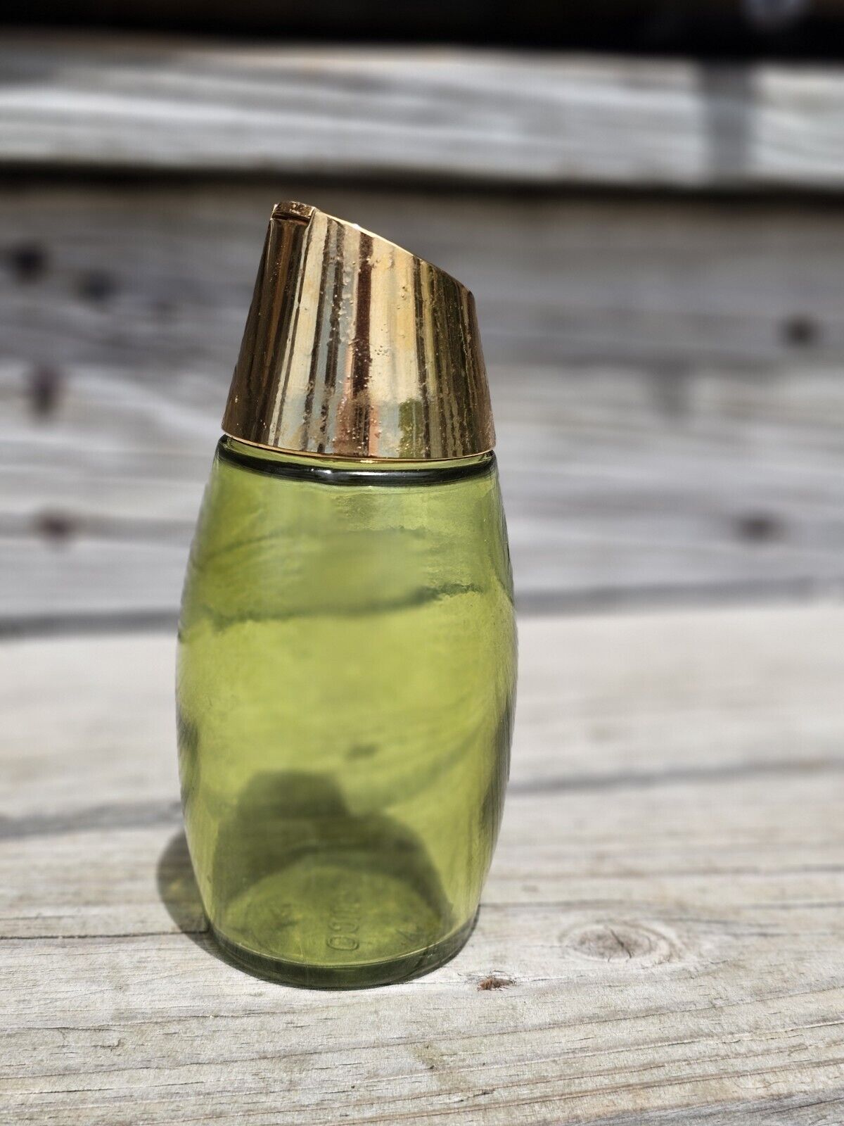 Rare vintage gemco sugar dispenser green glass
