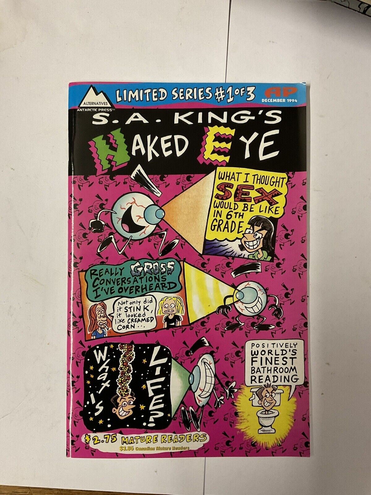 SA King's Naked Eye #1  Antarctic Mature Readers  1994 Rare Comic Lot Of 2