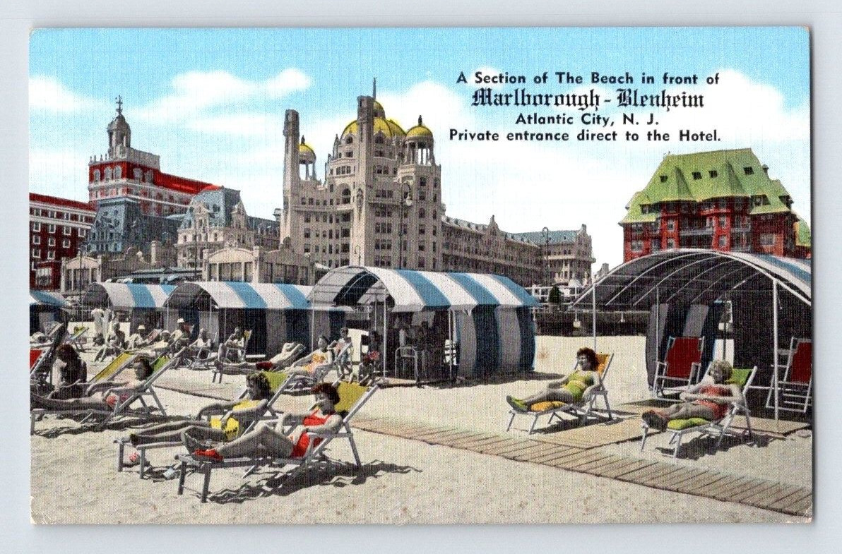 1940\'S. ATLANTIC CITY, NJ. MARLBOROUGH-BLENHEIM HOTEL. POSTCARD EP30
