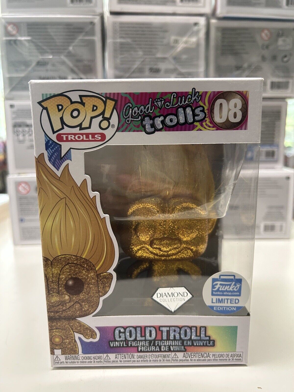 POP Gold Troll #8 Funko Limited Edition Diamond Collection 