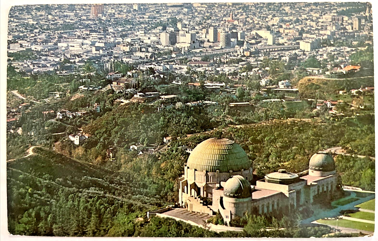 Los Angeles California CA Griffith Observatory & Planetarium 1960s Postcard Vtg