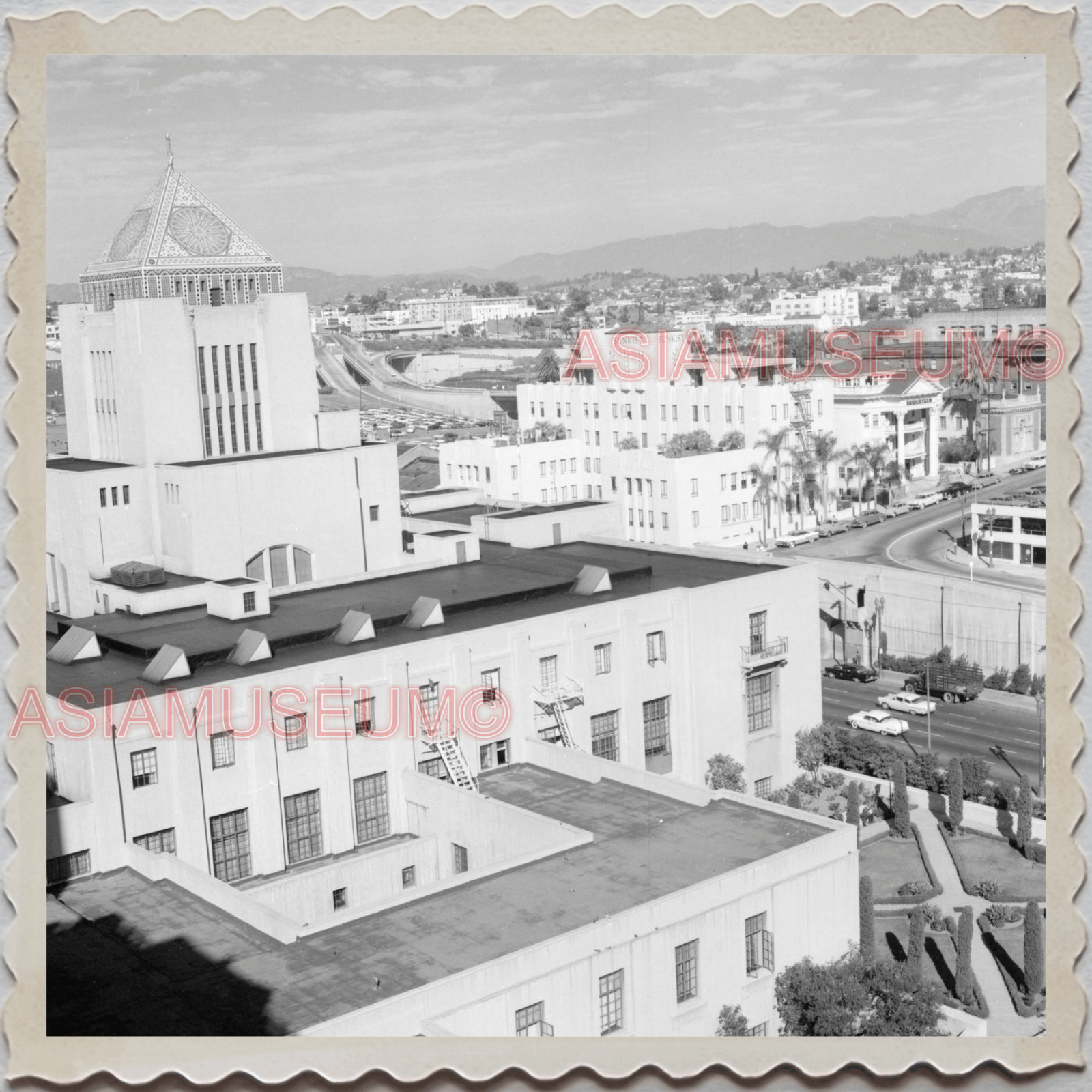 50s LOS ANGELES CALIFORNIA PUBLIC LIBRARY BUILDING OLD VINTAGE USA Photo 12329
