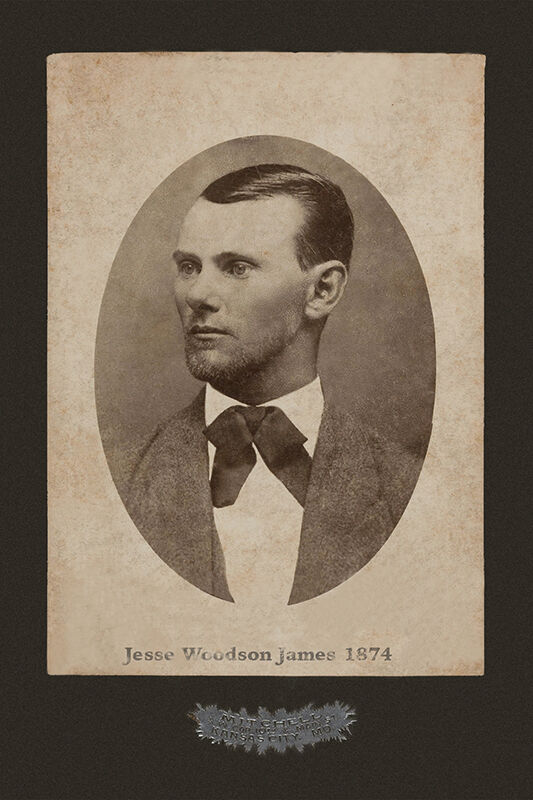 JESSE JAMES Notorious Outlaw 1874 Vintage Photograph Cabinet Card Reproduction