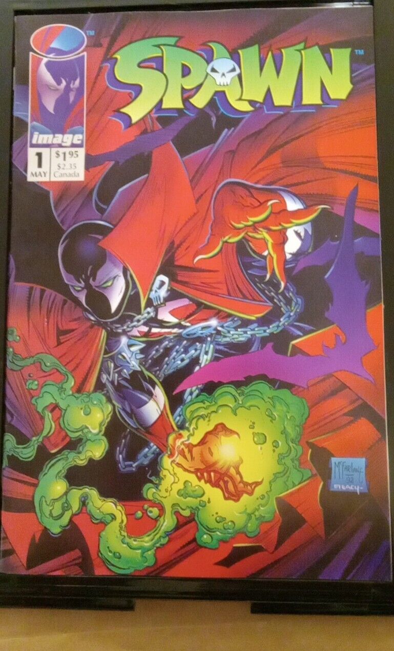 Spawn 1.  1st Printing With Poster.  In Plastic Collector's Case. Image...