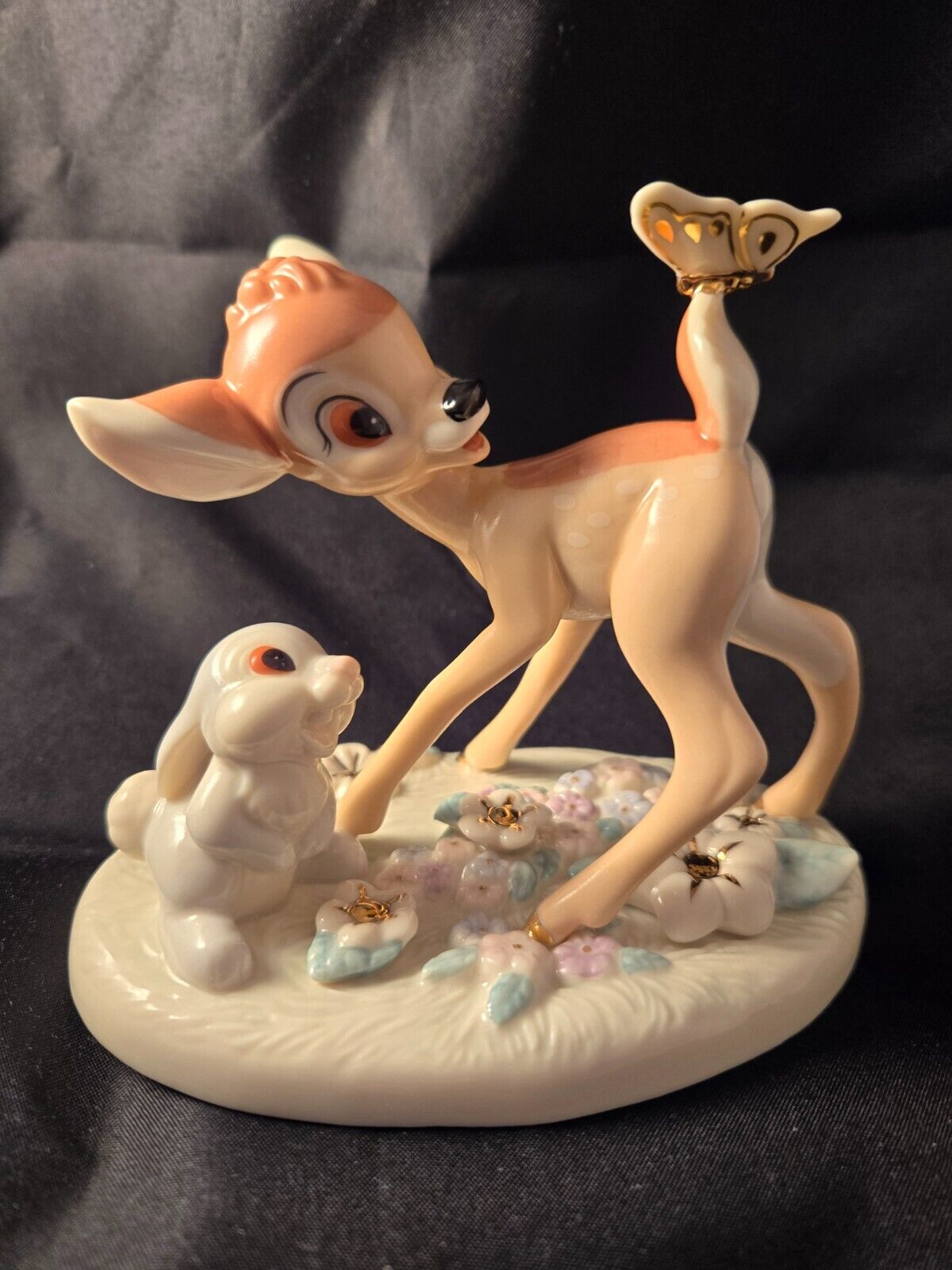 Lenox Disney A Surprise for Bambi Thumper & Butterfly Figurine - Showcase 4 3/8\