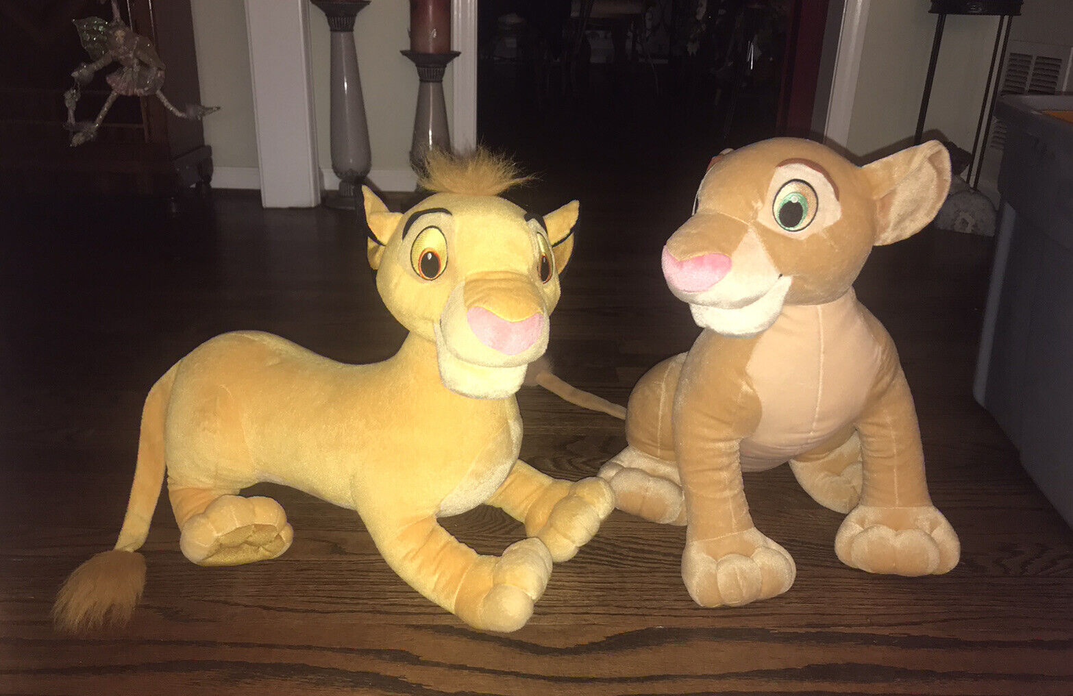 Jumbo Simba & Nala Lion King Plush Stuffed Animal Disney Large Giant 28”