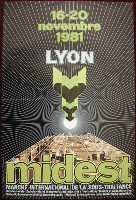 Original Poster France Lyon Midest Subcontracting 1981