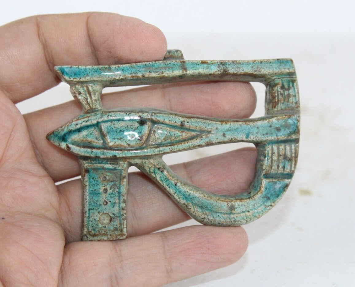UNIQUE RARE ANCIENT EGYPTIAN ANTIQUE Eye of Horus Old Egyptian Amulet (A00+)