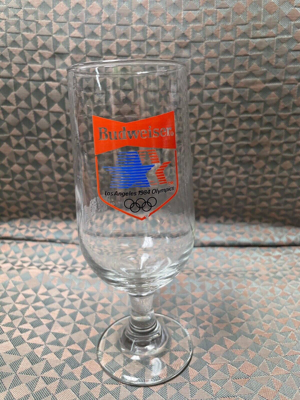 Vintage 1984 Olympics Budweiser Glass