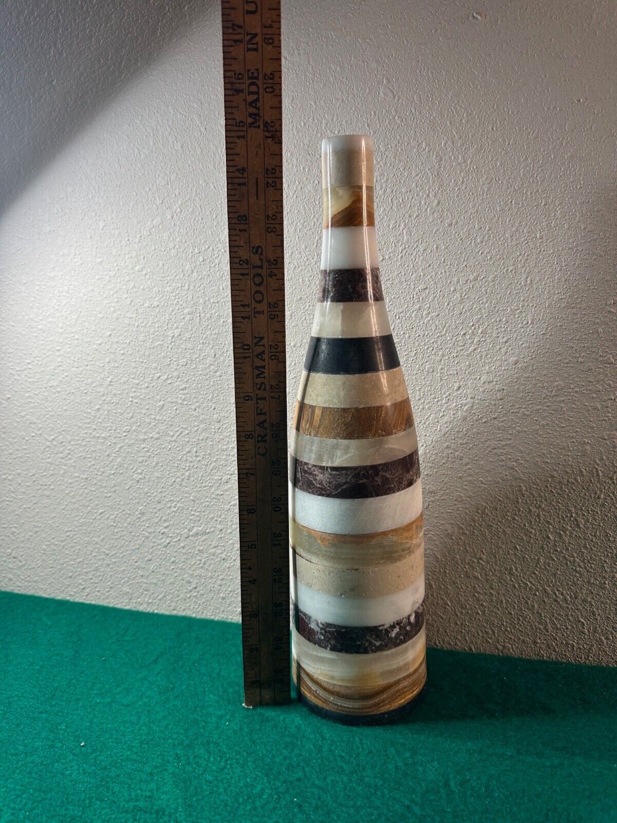Natural Marble bottle shaped vase 15\
