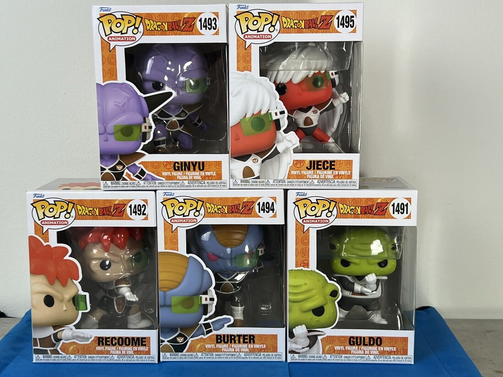 Funko Pop Dragon Ball Z Ginyu Force -Complete Set of 5 - MINT in Protectors
