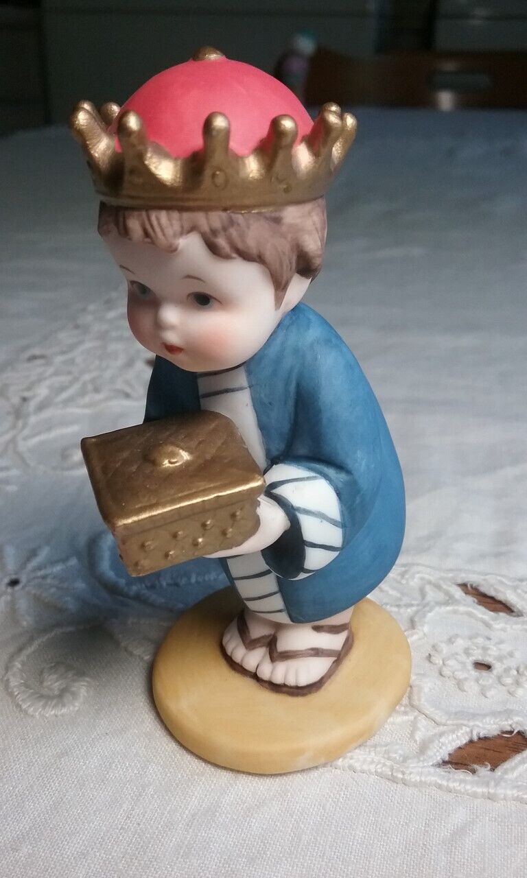 1987 Hamilton The Heirloom Tradition Nativity King Melchoir Figurine