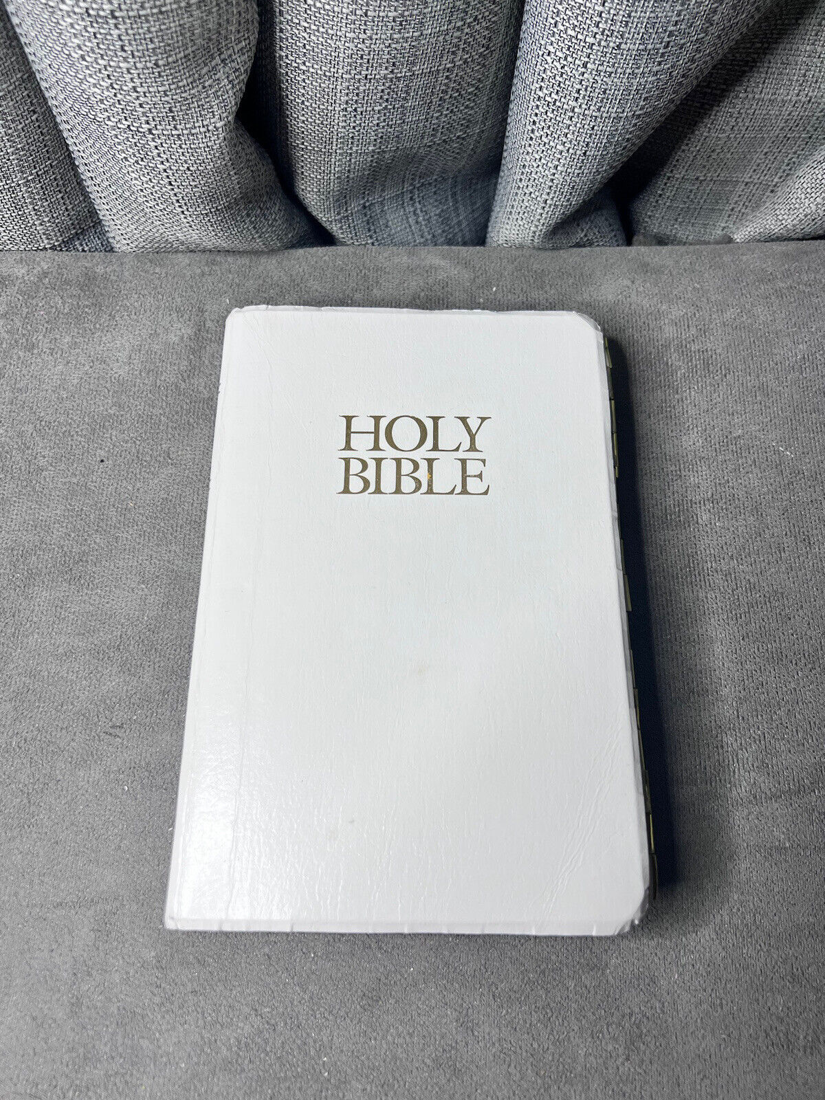Holy Bible Zondervan 1984 New International Version Helps White Tabs Indexed VTG